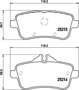 Brembo P 50 100 - Тормозные колодки, дисковые, комплект autospares.lv