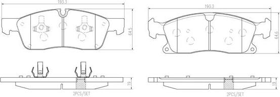 Brembo P50108N - Тормозные колодки, дисковые, комплект autospares.lv