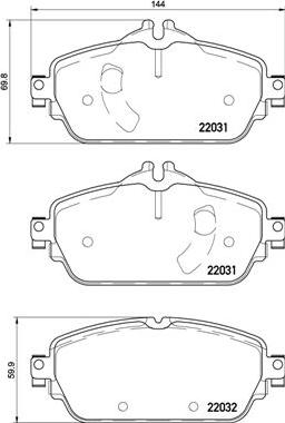 Brembo P 50 119 - Тормозные колодки, дисковые, комплект autospares.lv