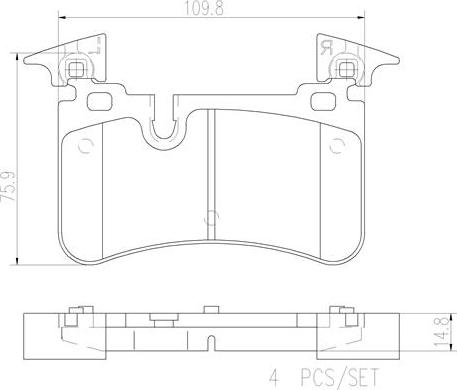 Brembo P50113N - Тормозные колодки, дисковые, комплект autospares.lv