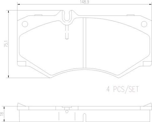 Brembo P50134N - Тормозные колодки, дисковые, комплект autospares.lv