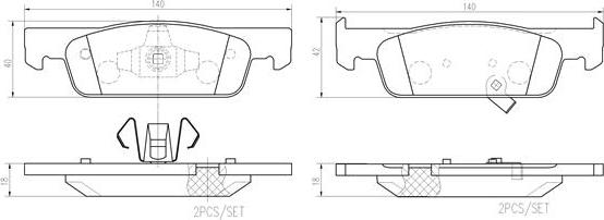 Brembo P50137N - Тормозные колодки, дисковые, комплект autospares.lv