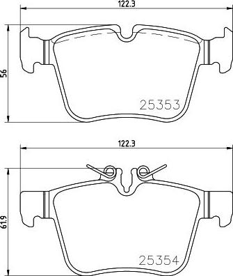 Brembo P 50 122 - Тормозные колодки, дисковые, комплект autospares.lv