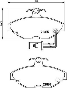 Brembo P 52 011 - Тормозные колодки, дисковые, комплект autospares.lv