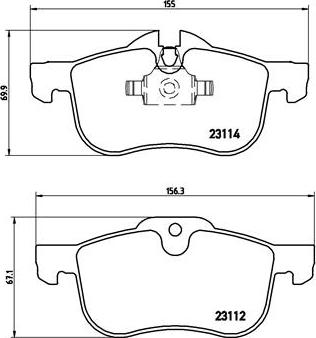 Brembo P 52 017 - Тормозные колодки, дисковые, комплект autospares.lv