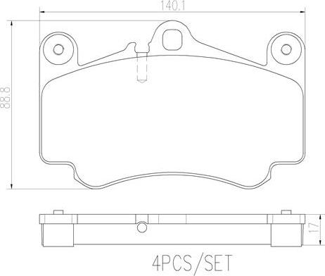 Brembo P65011N - Тормозные колодки, дисковые, комплект autospares.lv