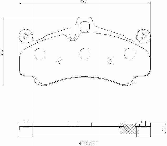 Brembo P65034N - Тормозные колодки, дисковые, комплект autospares.lv