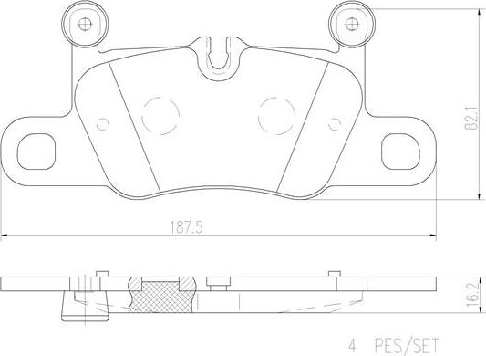 Brembo P65031N - Тормозные колодки, дисковые, комплект autospares.lv