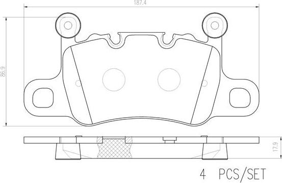 Brembo P65038N - Тормозные колодки, дисковые, комплект autospares.lv