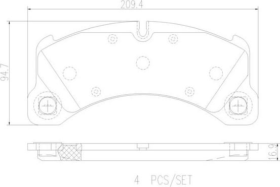 Brembo P65033N - Тормозные колодки, дисковые, комплект autospares.lv