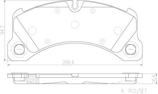 Brembo P65026N - Тормозные колодки, дисковые, комплект autospares.lv