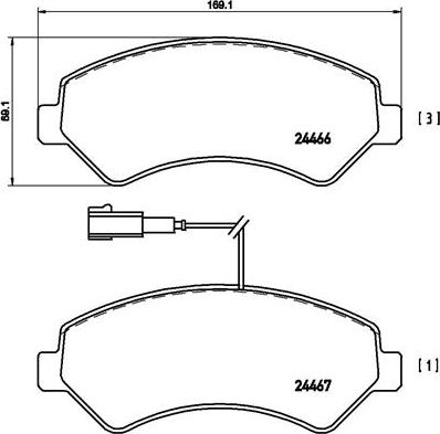 Brembo P 61 094 - Тормозные колодки, дисковые, комплект autospares.lv