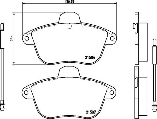 Brembo P 61 046 - Тормозные колодки, дисковые, комплект autospares.lv