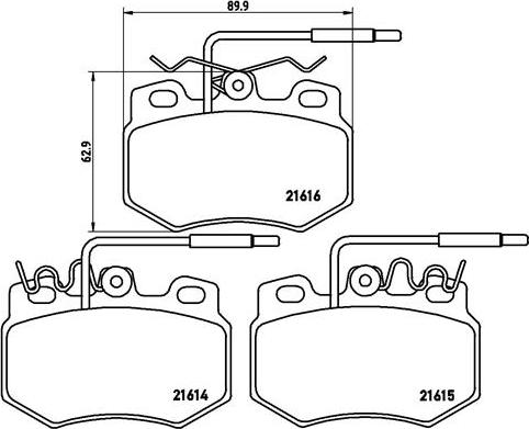 Brembo P 61 041 - Тормозные колодки, дисковые, комплект autospares.lv