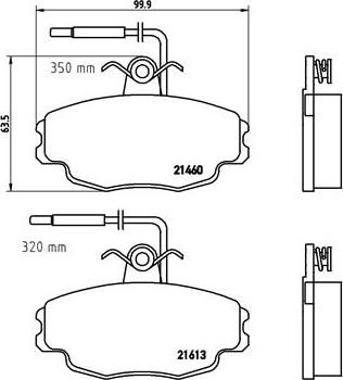 Brembo P 61 043 - Тормозные колодки, дисковые, комплект autospares.lv