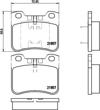 Brembo P 61 059 - Тормозные колодки, дисковые, комплект autospares.lv