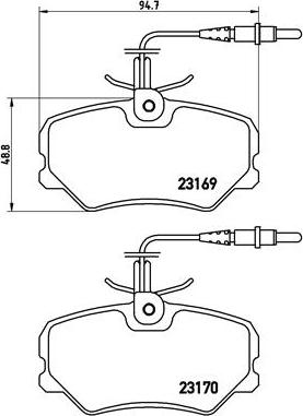 Brembo P 61 050 - Тормозные колодки, дисковые, комплект autospares.lv