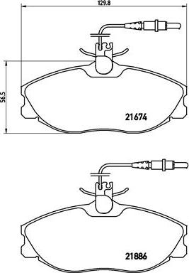 Brembo P 61 057 - Тормозные колодки, дисковые, комплект autospares.lv