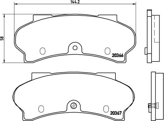 Brembo P 61 011 - Тормозные колодки, дисковые, комплект autospares.lv