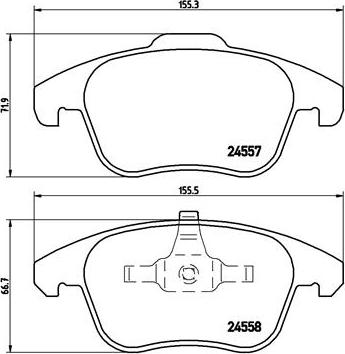 Brembo P 61 086 - Тормозные колодки, дисковые, комплект autospares.lv