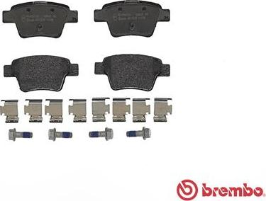 Brembo P 61 080 - Тормозные колодки, дисковые, комплект autospares.lv