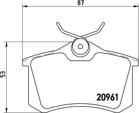 Brembo P 61 088 - Тормозные колодки, дисковые, комплект autospares.lv