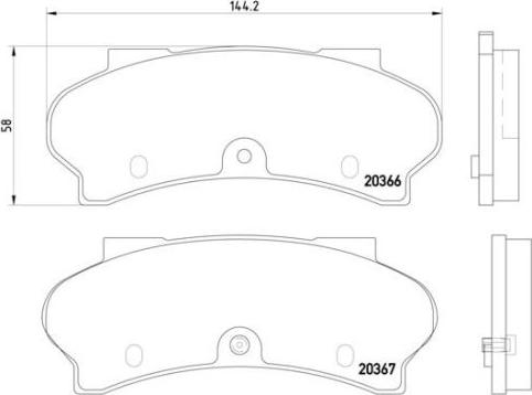 Brembo P 61 033 - Тормозные колодки, дисковые, комплект autospares.lv