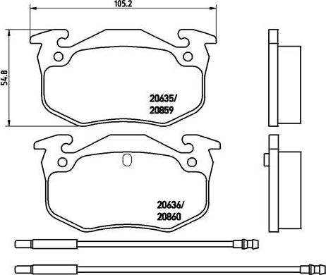 Brembo P 61 029 - Тормозные колодки, дисковые, комплект autospares.lv