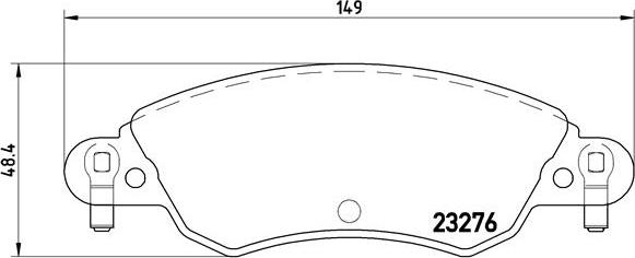 Brembo P 61 070 - Тормозные колодки, дисковые, комплект autospares.lv