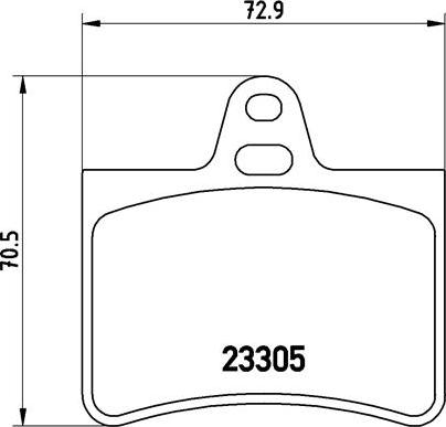 Brembo P 61 073 - Тормозные колодки, дисковые, комплект autospares.lv