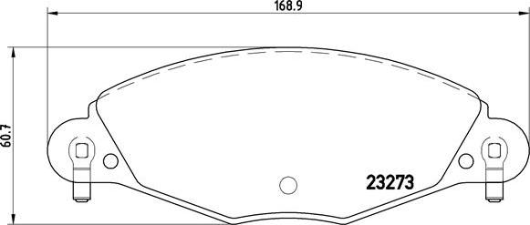 Brembo P 61 072 - Тормозные колодки, дисковые, комплект autospares.lv