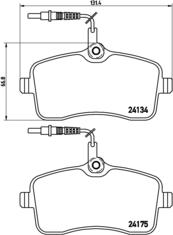 Brembo P 61 077 - Тормозные колодки, дисковые, комплект autospares.lv