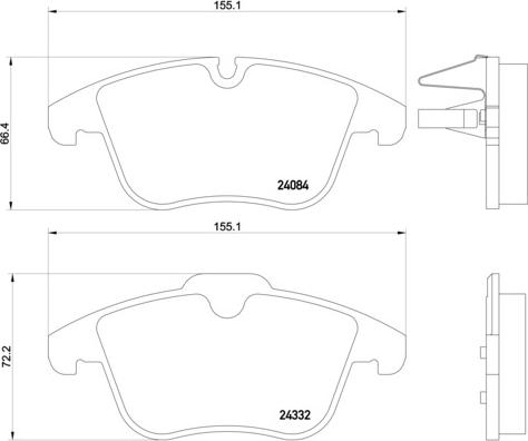 Brembo P 61 106 - Тормозные колодки, дисковые, комплект autospares.lv