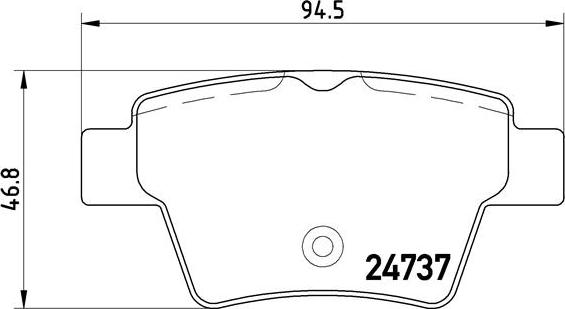 Brembo P 61 100 - Тормозные колодки, дисковые, комплект autospares.lv