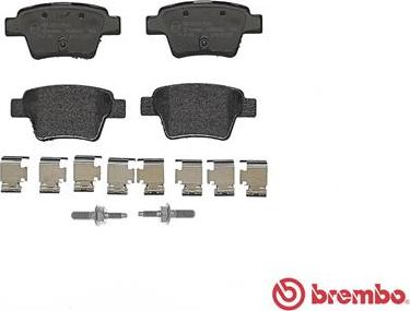 Brembo P 61 100 - Тормозные колодки, дисковые, комплект autospares.lv