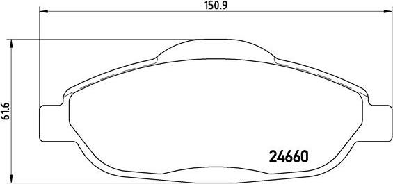 Brembo P 61 101X - Тормозные колодки, дисковые, комплект autospares.lv