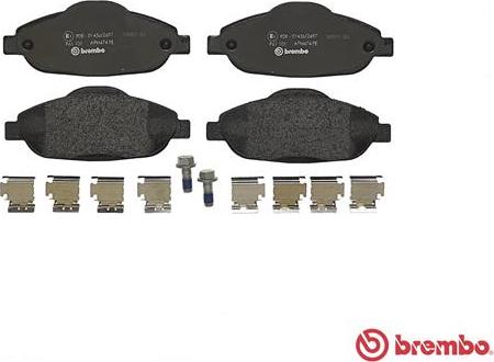 Brembo P 61 101 - Тормозные колодки, дисковые, комплект autospares.lv