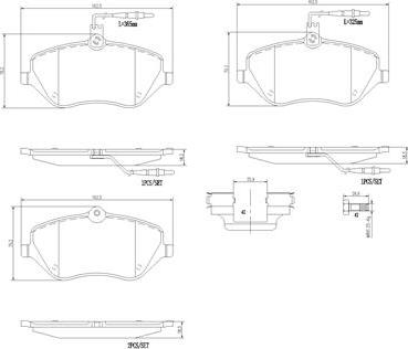 Brembo P61119N - Тормозные колодки, дисковые, комплект autospares.lv