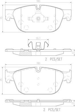 Brembo P61115N - Тормозные колодки, дисковые, комплект autospares.lv