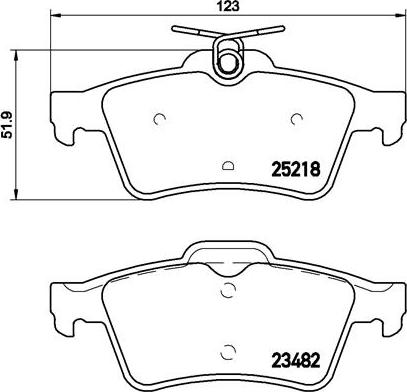 Brembo P61110N - Тормозные колодки, дисковые, комплект autospares.lv