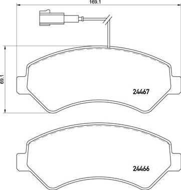 Brembo P 61 118 - Тормозные колодки, дисковые, комплект autospares.lv