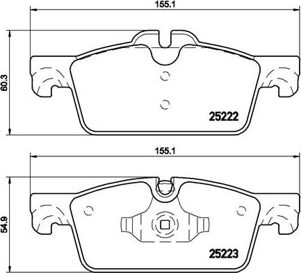 Brembo P 61 112 - Тормозные колодки, дисковые, комплект autospares.lv