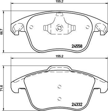 Brembo P 61 117X - Тормозные колодки, дисковые, комплект autospares.lv