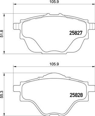 Brembo P 61 124 - Тормозные колодки, дисковые, комплект autospares.lv