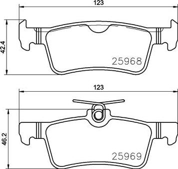 Brembo P61126N - Тормозные колодки, дисковые, комплект autospares.lv