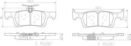 Brembo P61121N - Тормозные колодки, дисковые, комплект autospares.lv