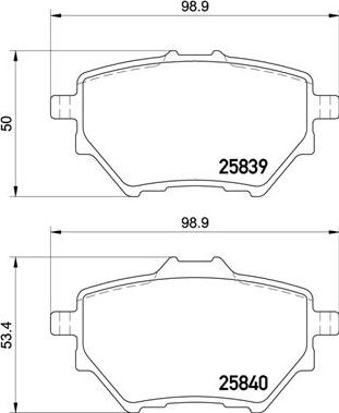 Brembo P 61 122 - Тормозные колодки, дисковые, комплект autospares.lv