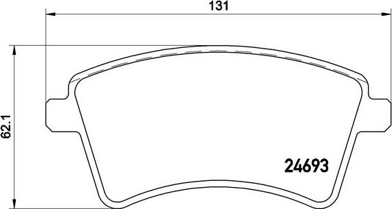 Brembo P 68 044 - Тормозные колодки, дисковые, комплект autospares.lv