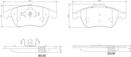 Brembo P68045N - Тормозные колодки, дисковые, комплект autospares.lv