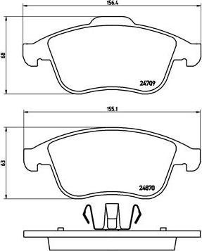 Brembo P 68 045 - Тормозные колодки, дисковые, комплект autospares.lv